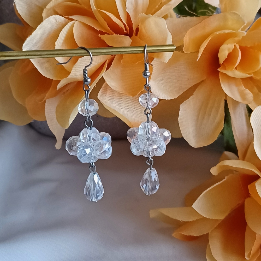 Crystal Cluster Chandelier Earrings